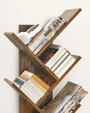 VASAGLE Tree Bookshelf, 9-Tier Floor Standing Bookcase, Space-Saving Corner Shelf, with Wooden Shelves for Bedroom, Living Room