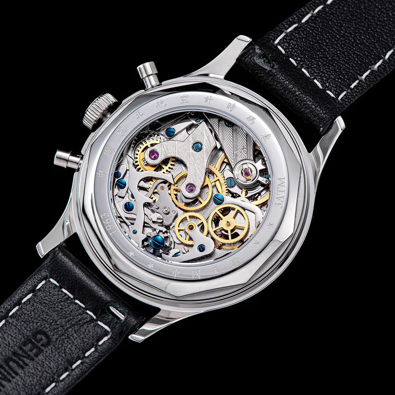 1963 Panda Pilot Chronograph Watch Men 40mm Air Force Sapphire Senior  ST1901 Mechanical Wristwatches Retro Clock Reloj Hombre