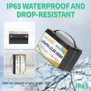 FLLYROWER 12V 180AH LiFePO4 Lithium Battery Pack  With Charger 8000+Cycles BMS 100A For Touring Campers Off-Road Solar Wind