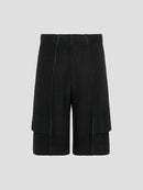 Miyake Pleated Shorts For Men Cargo Pants Loose Overalls Shorts New Fashion