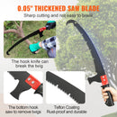 SucceBuy Manual Pole Saw Extendable Tree Pruner  Steel Blade for High Branches Trimming with Lightweight Aluminum Alloy Handle