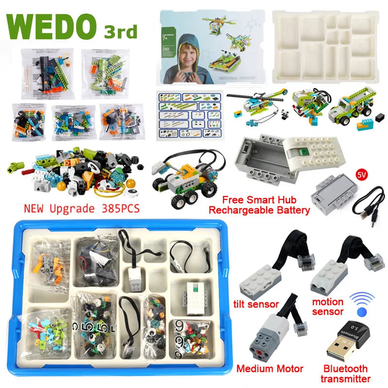 2024 NEW Upgrade 390Pcs The 3rd Generation WeDo 2.0 Core Set 45300 Educational School Robotics STEAM Construction Bricks Kit Toy