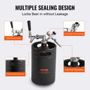 SucceBuy Beer Growler Tap System Keg Growler with Pressure Display CO2 Regulator Faucet Leak-Proof Ring For Draft Homebrew