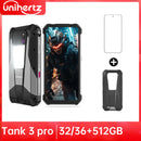 US EU MX Warehouse Unihertz Tank 3 Pro 8849 with 100 Lumens 5G Projector phone,32GB/36GB RAM,512GB ROM,23800mAh 120W,200MP, NFC