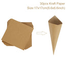 Kraft Paper Wedding Confetti Cone Holder Support for Wedding Decor Confetti Cones Stand Box Tray Fake Flower Wedding Paper Cones