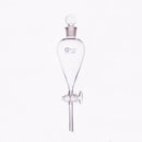 Scheidetrichter Birnenform, eingeschliffener Glasstopfen und Hahn. 10ml-125ml-250ml-500ml-5000ml, Ohne Graduierung, Glashahn