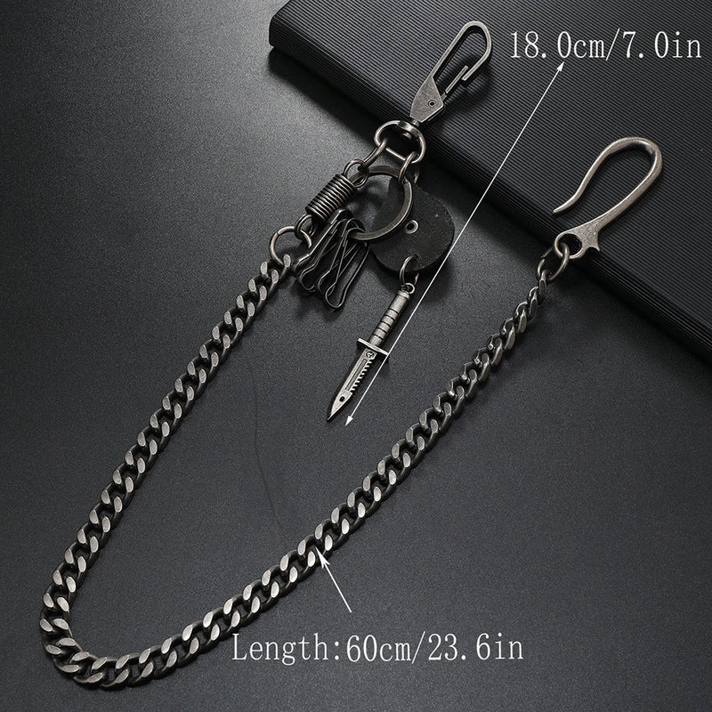 1 piece Hip-hop Jewelry personality pants chain Men's Accessories