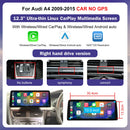 8.8"12.3" Car Multimedia Linux Touch Screen For Audi A4 2009-2015 Wireless CarPlay Android Auto Airplay Car Multimedia