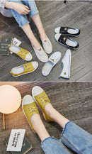 Comemore Summer Leather Women Casual White Vulcanized Shoes Sneakers Comfortable Flats Fashion 2022 Women's Slip-on Shallow Shoe