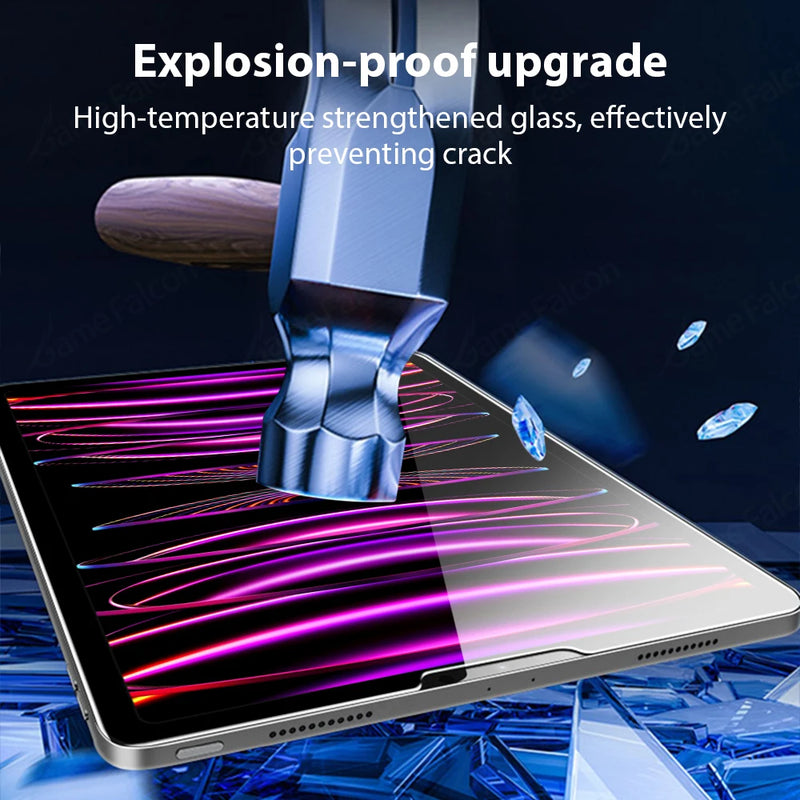 Tempered Glass For iPad Pro 12.9 11 13 2024 10th 9th Generation Screen Protector For ipad Air 3 4 5 Mini 6 7th 8th Gen 10.2 Film