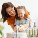 300/550ml Press Type Soap Dispenser Antique Thick Glass Hand Soap Dispenser Stainless Steel Pump With Clear Labels