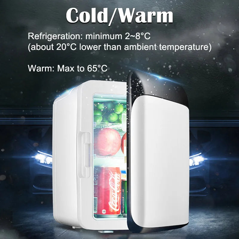 10 liters mini refrigerator car home dual-use car refrigerator car heating and cooling box dormitory insulin refrigerator