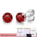 Real 0.1-3CT Test Passed Moissanite Diamond Stud Earrings for Women S925 Silver Platinum Plated Bride Wedding GRA Fine Jewelry