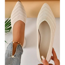 New 2024 Pointed Toe Flat Office Boat Solid Color Knitted Slip on Shoes Casual Ballet Flats Shoes Women Loafers Zapatos De Mujer