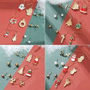 6 Paar Weihnachtsohrringe Weihnachtsbaum Braun Elch Schneemann Weihnachtsmann Süße Weihnachtsstecker Weihnachtgeschenke für Frauen Mädchen