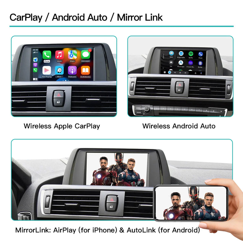 Wireless CarPlay Android Auto For BMW NBT CIC system 1 2 3 4 5 X1 X3 X4 X5 F20 F21 F23 F30 F31 F34 F35 F10 F11 F48 F25 F26 F15