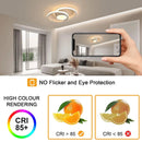 LED Ceiling Light Dimmable,Modern Ceiling Lamp with Remote Control 40W, Round LED Ceiling Light for Bedroom 3000K-6500K