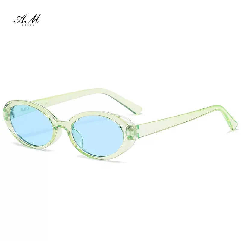 Retro Black Sun Glasses Female Fashion Oval Vintage Sungalsses Women Brand Designer Small Frame Shades Driver Oculos De Sol