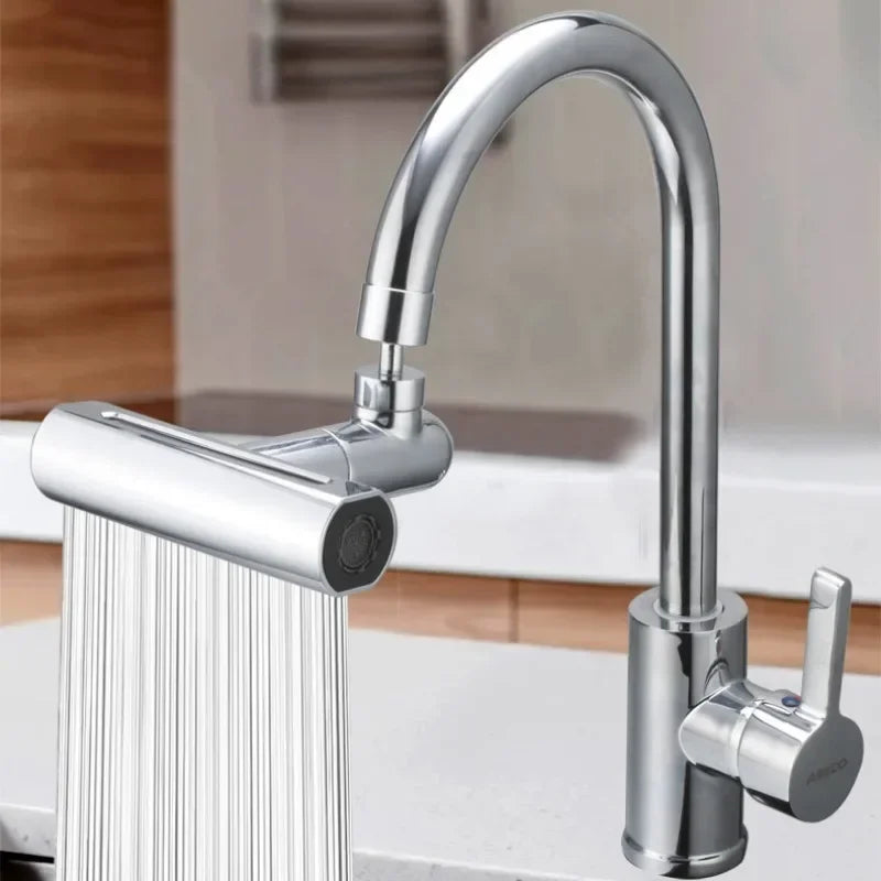 New 4 Modes Waterfall Kitchen Faucet Universal 720° Swivel Spout Sprayer Bathroom Basin Water Tap Extender Rainfall Sink Mixer