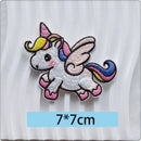 Regenbogen Pferd Einhorn Stickerei Aufnäher Selbstklebend Applikation Patches für Kleidung Kinder Deko Handy Taschen Schreibwaren