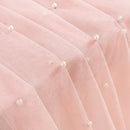 Wedding Pink Pearl Mesh Table Runner 10FT Sheer Voile Dining Table Decoration For Romantic Wedding Engagement Anniversary Party