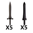 Medieval MOC Weapon Figure Accessories Building Blocks Soldiers Sword Shield Bow Arrow Trident Hammer Axe Spear Brick Kid Toy
