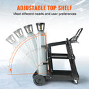 SucceBuy Welding Cart 3-Tier Welder Cart with Swivel Wheels Safety Chains Rolling Tank Storage for Plasma Cutter Welding Machine