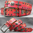 Rivet PU  Leather men's belt Fashion alloy belts Buckle luxury brand jeans belts for men business belt female belt