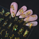 The Gilded Leaf | 12-Piece 3D Metallic Leaf Nail Sticker Set