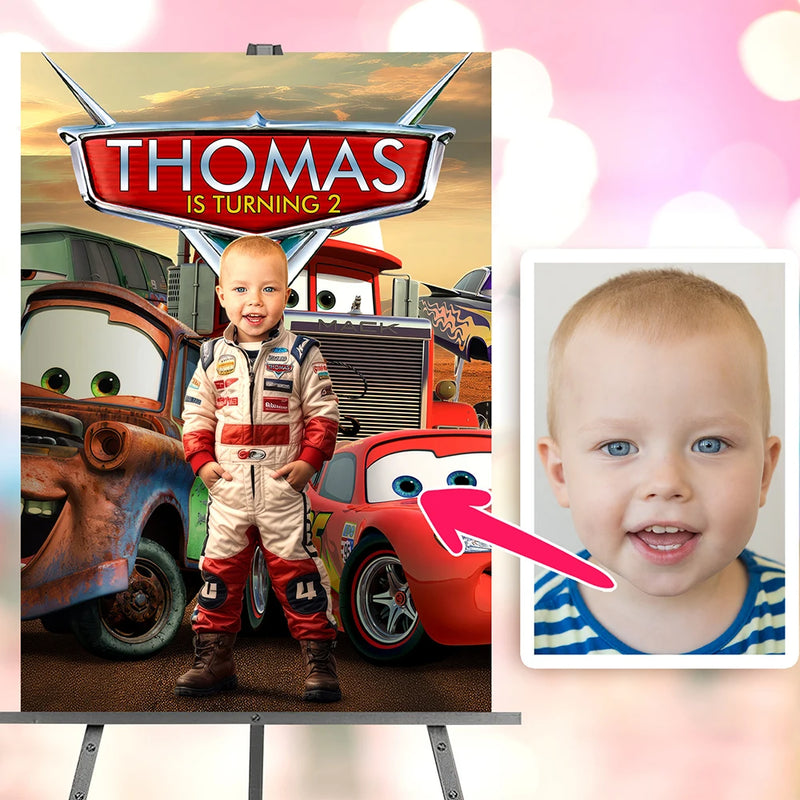 Disney Car Custom Canvas Poster For Kid Room Decor Custom Personalized Printing Picture Wall Art Children Gifts  Decoration
