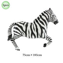 Jungle Safari Birthday 32Inch 1-9 Numbers Leopard Foil Balloon Land Animal Tiger Zebra Giraffe Disposable Tableware Party Decors