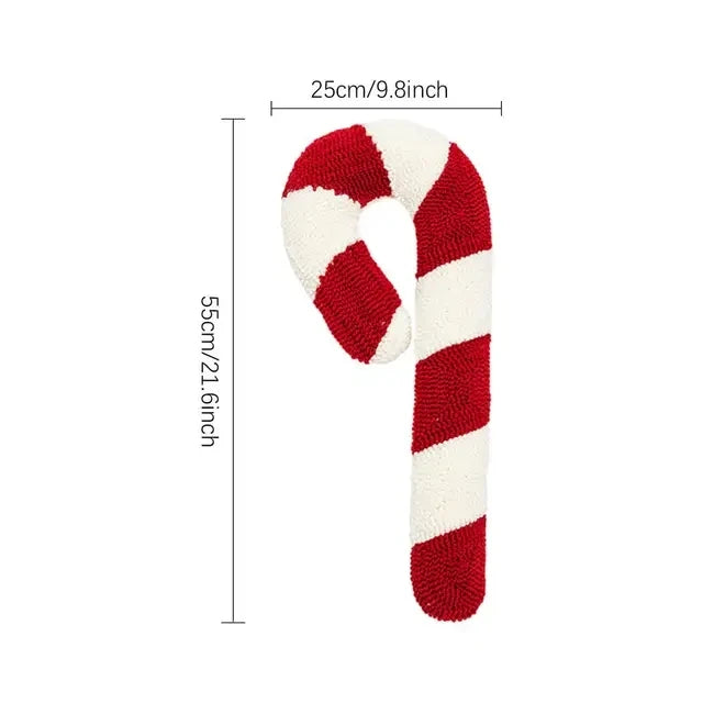 Christmas Candy Cane Pillow Gingerbread House Decoration Plush Throw Pillow Winter Home Decor Living Room Sofa Couch Cushions