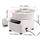 SucceBuy Töpferscheibe 28 cm Töpfermaschine 450W elektrische Töpferscheibe für Töpfern Direktantrieb Keramikscheibe für DIY Kunsthandwerk Blau