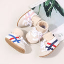 Spring And Autumn New Style Baby Shoes For 0-1 Year Old With Laces That Don't Come Off And Anti-Slip Design For Learning To Walk