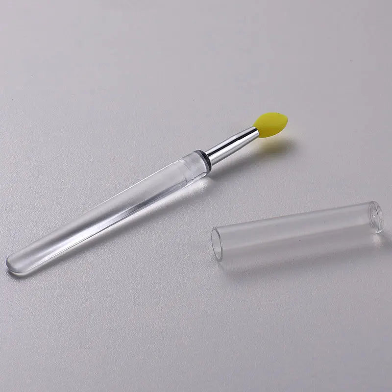 Soft Silicone Applicator Sticks Nail Powder Applying Manicure Brush Tools Washable Nail Art Silicone Pen For Uv Gel Polish