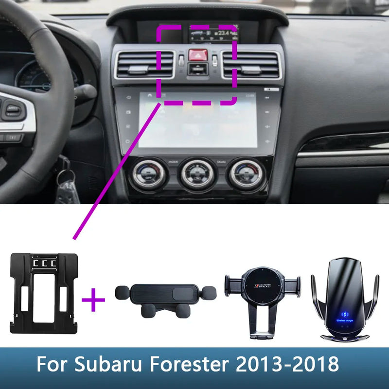 For Subaru Forester 2013 2014 2015 2016-2018 Car Phone Holder Special Fixed Bracket Base Wireless Charging Interior Accessories