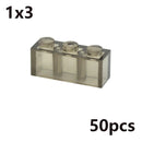 MOC Transparent Thick Building Blocks 1x1 1x2 2x2 2x4 Dots Clear Brick Figures Educational Creative Toy for Kid Compatible Brand