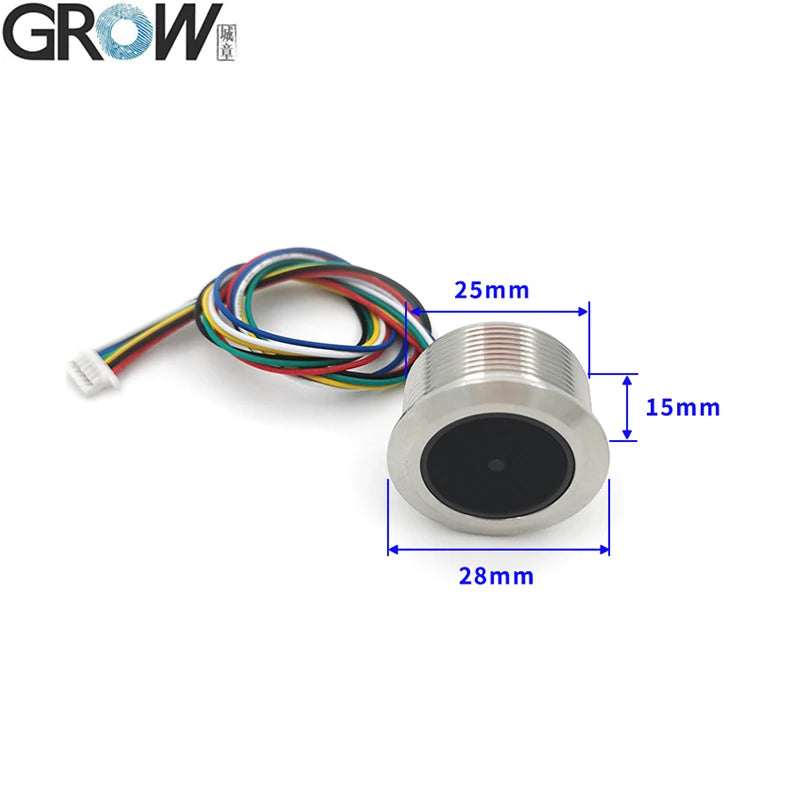 GROW GM861 UART/USB Interface 1D/2D Bar Code QR Code Barcode Scanner Module With Stainless Steel Enclosure White Green LED