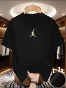 Trendy  short-sleeved T-shirts for men and women, popular summer style, versatile, slim-fitting printed round neck tops