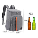 20L Outdoor Thermal Backpack Cooler Bags Insulated Lunch Bag Leakproof Camping Drink Refrigerator Picnic Food Fresh Keeping Bag
