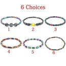 2024 Trendy Weight Loss Magnetic Hematite Round Beads Stretch Anklet Anti-Fatigue Health Care Energy Slimming Anklet Jewelry