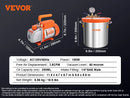 VEVOR 3GAL/5GAL Vacuum Chamber&3.5CFM Pump Kit Tempered Glass Lid Vacuum Degassing Chamber Kit for Stabilizing Wood, DIY Epoxies