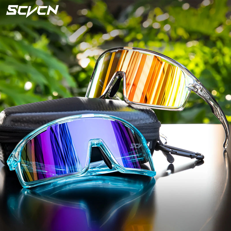 SCVCN Road Women Outdoor Photochromic UV400 Sunglasses Men Sports Bike Cycling Glasses Driving Bicycle Eyewear Hiking Goggles