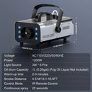 Yiflamefly 1200W Fog Machine with RGB 6LEDs Lighting for Play Theater Professional Stage Home Entertainment Halloween Party
