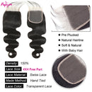 Human Hair Bundles With 5x5 Closure Brazilian Body Wave Bundles With Closure 4x4 Human Hair Weave Extensions 3/4 Bundles Remy