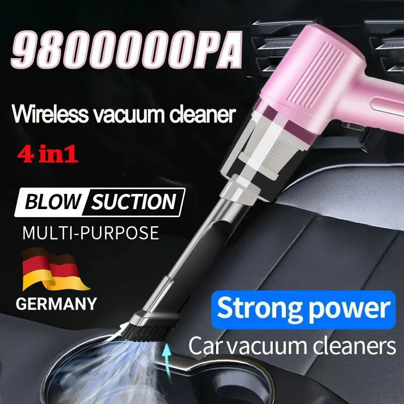 Wireless Car Vacuum Cleaner 4 In 1 Multifunctional Mini Portable High-power Suction and Blowing Integrated Cleaning Appliance