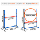 SucceBuy Dog Agility Training Equipment 4 PCS Set with Adjustable High Hurdles 6 Weave PolesJump Ring Square Pause Box Whistle