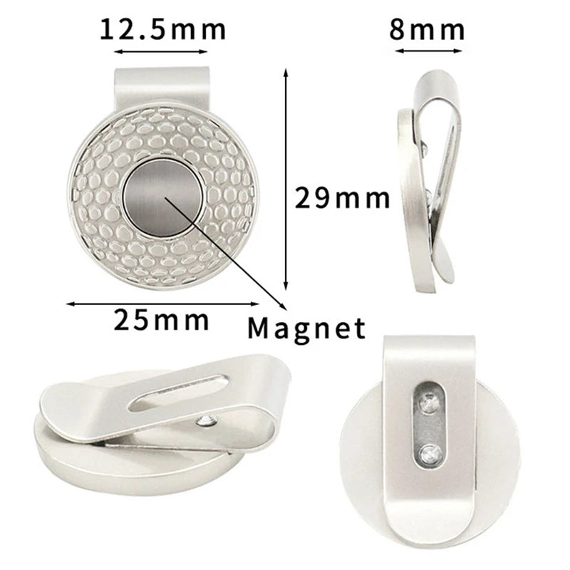 1Pc Metal Magnetic Hat Clip with Ball Marker Set Bitcoin Shaped Golf Mark Outdoor Golf Accessories Golfer Gifts 30mm