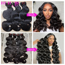 BY 18 20 22 Zoll 16A Double Drawn Body Wave Echthaar-Bundles, rohes, unbehandeltes vietnamesisches Echthaar, voll und dick, Haarverlängerungen für Frauen