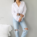 Women Shirts and Blouses 2023 Feminine Blouse Top Long Sleeve Casual White Turn-down Collar OL Style Women Loose Blouses 3496 50